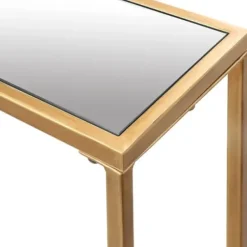 Entryway Furniture-Kirkland's Home Warm En Mirrored Top Console Table Gold