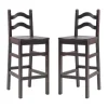 Bar Stools & Counter Height Stools-Kirkland's Home Warm Ladder Back Bar Stools, Set Of 2 Brown