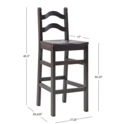 Bar Stools & Counter Height Stools-Kirkland's Home Warm Ladder Back Bar Stools, Set Of 2 Brown