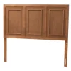 Beds & Headboards-Kirkland's Home Warm 3-Panel Wood Queen Headboard Brown