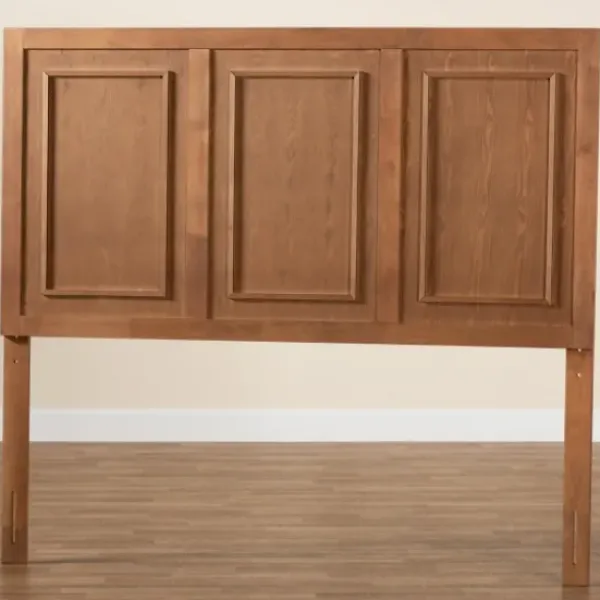 Beds & Headboards-Kirkland's Home Warm 3-Panel Wood Queen Headboard Brown