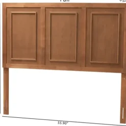 Beds & Headboards-Kirkland's Home Warm 3-Panel Wood Queen Headboard Brown