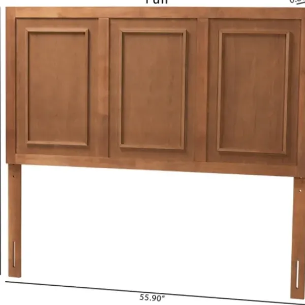 Beds & Headboards-Kirkland's Home Warm 3-Panel Wood Queen Headboard Brown