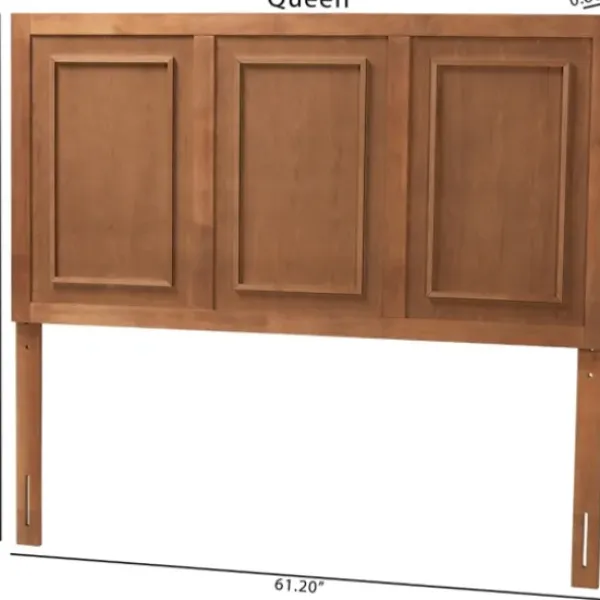 Beds & Headboards-Kirkland's Home Warm 3-Panel Wood Queen Headboard Brown