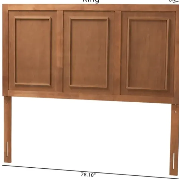 Beds & Headboards-Kirkland's Home Warm 3-Panel Wood Queen Headboard Brown