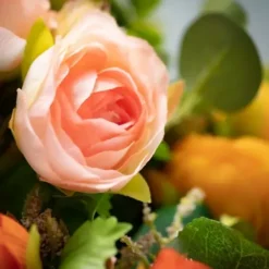 Stems & Bouquets-Kirkland's Home Warm Ranunculus Bouquets, Set Of 3 Orange/Pink/Green