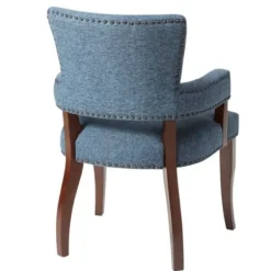 Dining Chairs-Kirkland's Home Warms Nailhead Trim Dining Chair Blue