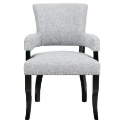 Dining Chairs-Kirkland's Home Warms Nailhead Trim Dining Chair Gray