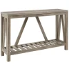 Console Tables-Kirkland's Home Wash A-Frame Console Table Gray