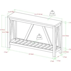 Console Tables-Kirkland's Home Wash A-Frame Console Table Gray