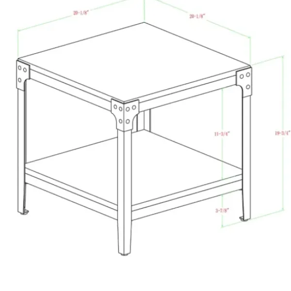 Accent & End Tables-Kirkland's Home Wash Angle Iron Accent Tables, Set Of 2 Gray