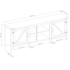 Tv Stands & Media Consoles-Kirkland's Home Wash Barn Door Tv Stand Gray