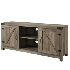 Tv Stands & Media Consoles-Kirkland's Home Wash Barn Doors Tv Stand Gray