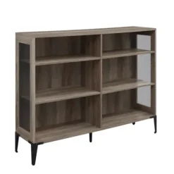 Bookshelves-Kirkland's Home Wash Bookshelf With Mesh Sides Gray