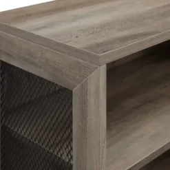 Bookshelves-Kirkland's Home Wash Bookshelf With Mesh Sides Gray