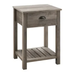 Accent & End Tables-Kirkland's Home Wash Country Accent Table Gray