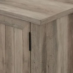 Tv Stands & Media Consoles-Kirkland's Home Wash Grooved Door Tv Stand Gray