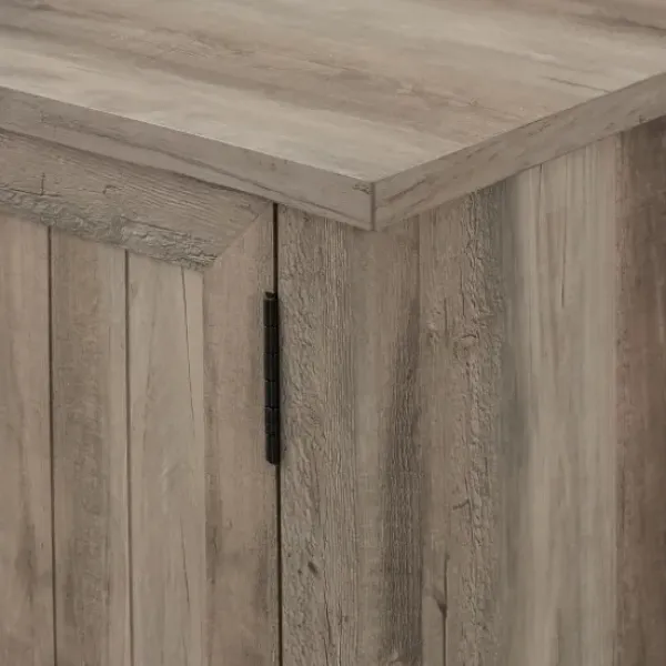 Tv Stands & Media Consoles-Kirkland's Home Wash Grooved Door Tv Stand Gray