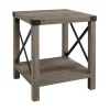 Accent & End Tables-Kirkland's Home Wash Industrial X-Frame Accent Table Gray