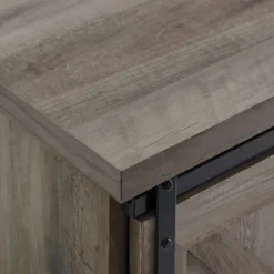 Cabinets & Sideboards-Kirkland's Home Wash Sliding Barn Door Sideboard Gray
