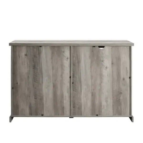 Cabinets & Sideboards-Kirkland's Home Wash Sliding Barn Door Sideboard Gray