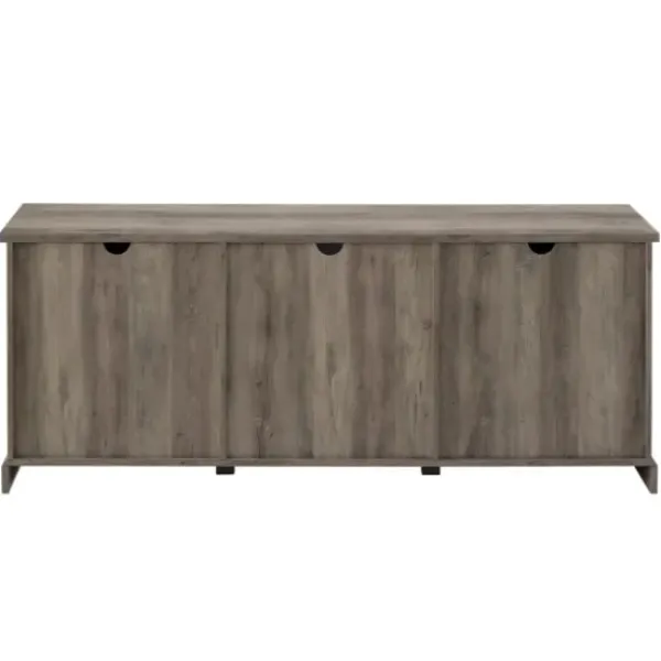 Tv Stands & Media Consoles-Kirkland's Home Wash Sliding Barn Door Tv Stand Gray