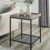 Accent & End Tables-Kirkland's Home Wash Square Tray Style Top Accent Table Gray
