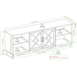 Tv Stands & Media Consoles-Kirkland's Home Wash Wood Helix Open Shelf Tv Stand Gray