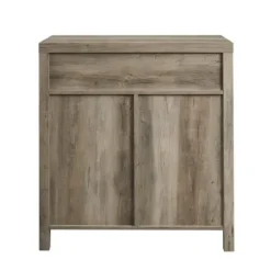 Cabinets & Sideboards-Kirkland's Home Wash Wooden And Metal Barn Door Cabinet Gray