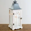 Lanterns-Kirkland's Home Wash Wooden Lantern, 21 In. White