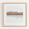 Framed Art-Kirkland's Home Watercolor Desert Range Framed Art Print White/Tan/Gray