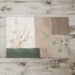 Kitchen & Floor Mats-Kirkland's Home Watercolor Flowers Kitchen Mat White