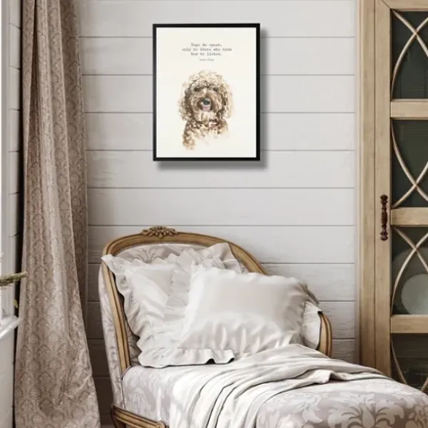 Wall Quotes & Signs-Kirkland's Home Watercolor Goldendoodle Quote Framed Art Print Brown/White
