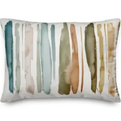 Pillows-Kirkland's Home Watercolor Stripes Transitional Accent Pillow Multi