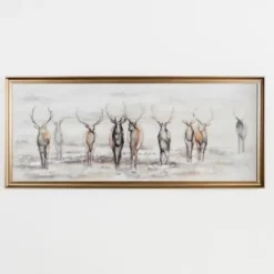 Framed Art-Kirkland's Home Watercolor Wildlife Framed Art Print Gray/Brown