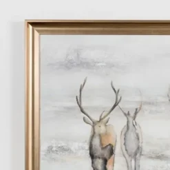Framed Art-Kirkland's Home Watercolor Wildlife Framed Art Print Gray/Brown
