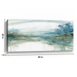 Canvas Art-Kirkland's Home Watery Treeline Giclee Canvas Art Print Blue/White