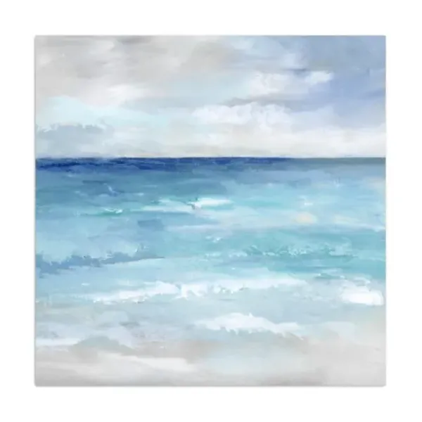 Canvas Art-Kirkland's Home Wave Dance Canvas Art Print Blue/White