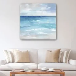 Canvas Art-Kirkland's Home Wave Dance Canvas Art Print Blue/White