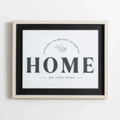 Wall Quotes & Signs-Kirkland's Home We Love Here Home Wall Plaque White/Gray/Black