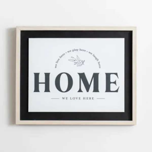 Wall Quotes & Signs-Kirkland's Home We Love Here Home Wall Plaque White/Gray/Black