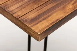 Accent & End Tables-Kirkland's Home Weather Fir Wood And Hairpin Legs Accent Table