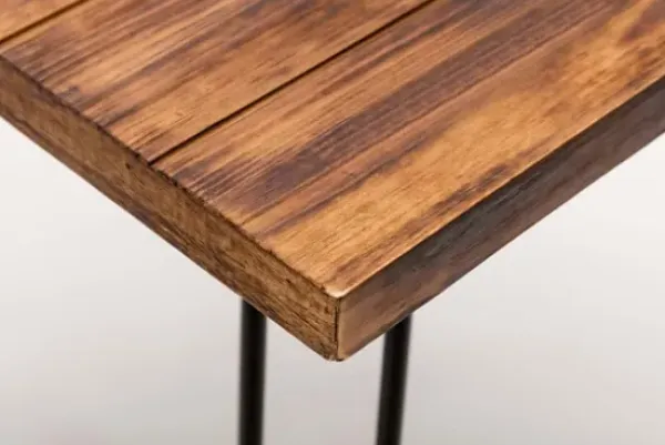 Accent & End Tables-Kirkland's Home Weather Fir Wood And Hairpin Legs Accent Table