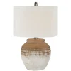 Table Lamps-Kirkland's Home Weathered Clay Ceramic Table Lamp White