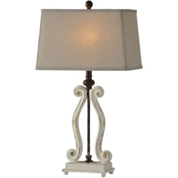 Table Lamps-Kirkland's Home Weathered Cream Harp Table Lamps, Set Of 2 Ivory