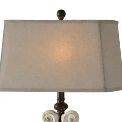 Table Lamps-Kirkland's Home Weathered Cream Harp Table Lamps, Set Of 2 Ivory