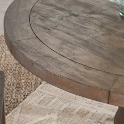 Dining Tables-Kirkland's Home Weathered Pine Wood Dining Table Brown