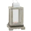 Lanterns-Kirkland's Home Weathered Wood And Metal Lantern White