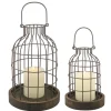 Lanterns-Kirkland's Home Weathered Wood And Metal Lanterns, Set Of 2 Brown