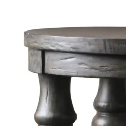 Accent & End Tables-Kirkland's Home Weathered Wood Open Column Accent Table Gray